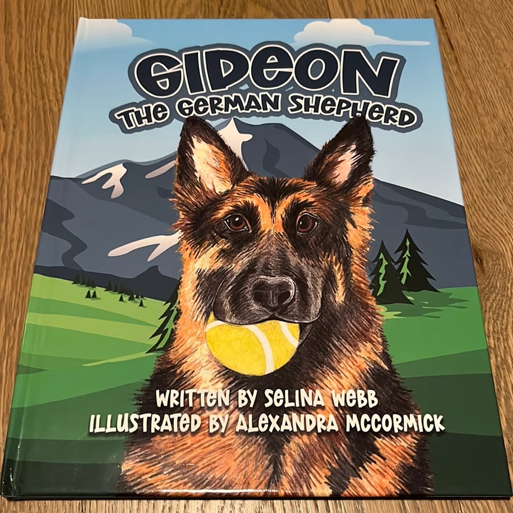 Gideon the German Shepherd hardback book.